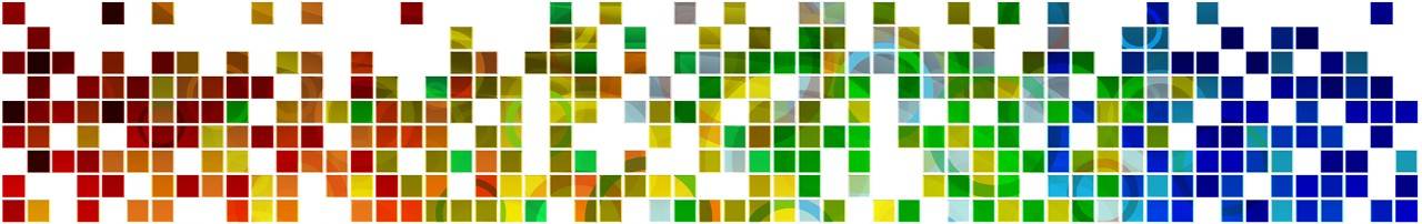 Colorful pixels design isolated on white